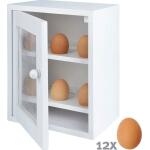 Eierkast voor 12 eieren in hout