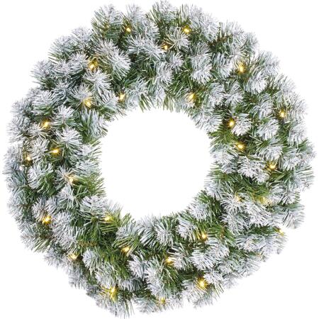 som evalueren Ongeautoriseerd Norton kerstkrans frosted met led verlichting - Ø 60 cm - Webshop -  Tuinadvies
