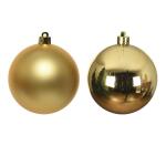 Kerstballen glas Ø 8 cm - licht goud