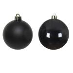 Kerstballen glas Ø 6 cm - zwart (10 stuks)