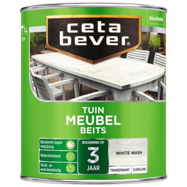 Cetabever Tuinmeubelbeits, white wash - 750 ml