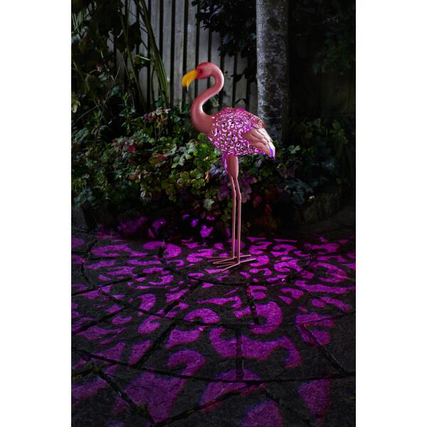 Flamingo in metaal - solar