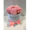 Flowerbox rond wit Ø 12 cm – Roze