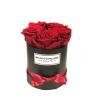 Flowerbox rond zwart Ø 12 cm – Rood