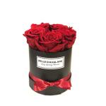 Flowerbox rond zwart Ø 12 cm – Rood