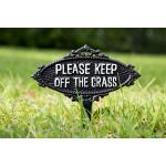 Keep off the grass - tuinprikker ijzer