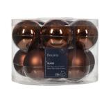 Kerstballen glas Ø 6 cm - espresso (10 stuks)