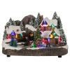 Kerstdorp met trein led - 31 x 19,5 x 18,5 cm