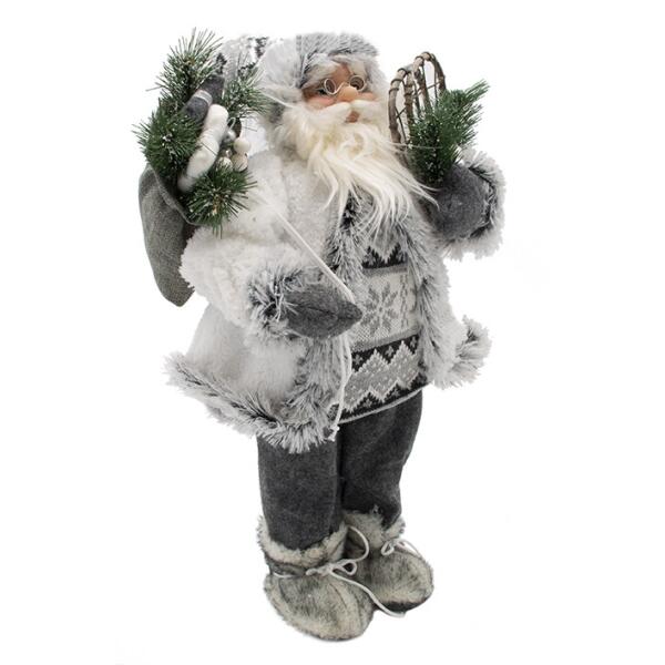 Kerstman staand grijs 45 cm