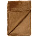 XL plaid BILLY flannel fleece 150 x 200 cm - Tobacco Brown