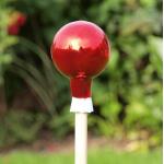 Rosenkugel rood 10 cm + stok