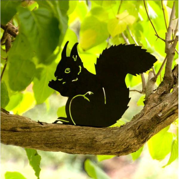 Silhouet etende eekhoorn 16 cm