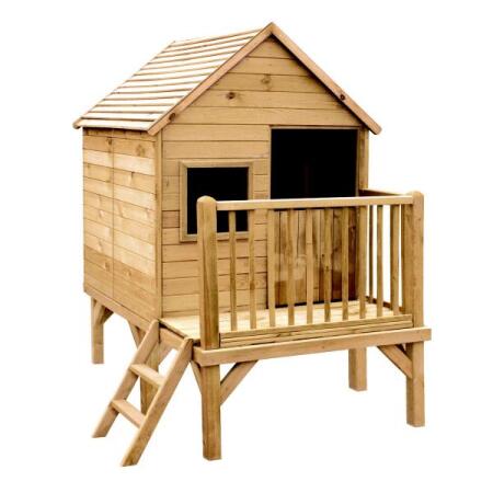 Ontkennen Kalmte gemakkelijk Verhoogd speelhuis in hout kopen - houten speelhuis forest style |  Speeltoestellen | Tuininrichting | Aanleg en inrichting | Tuinadvies