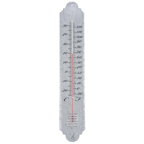 Thermometer oud zink 50 cm