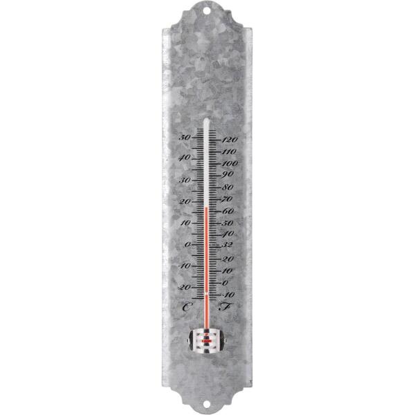  - Thermometer oud zink 30 cm